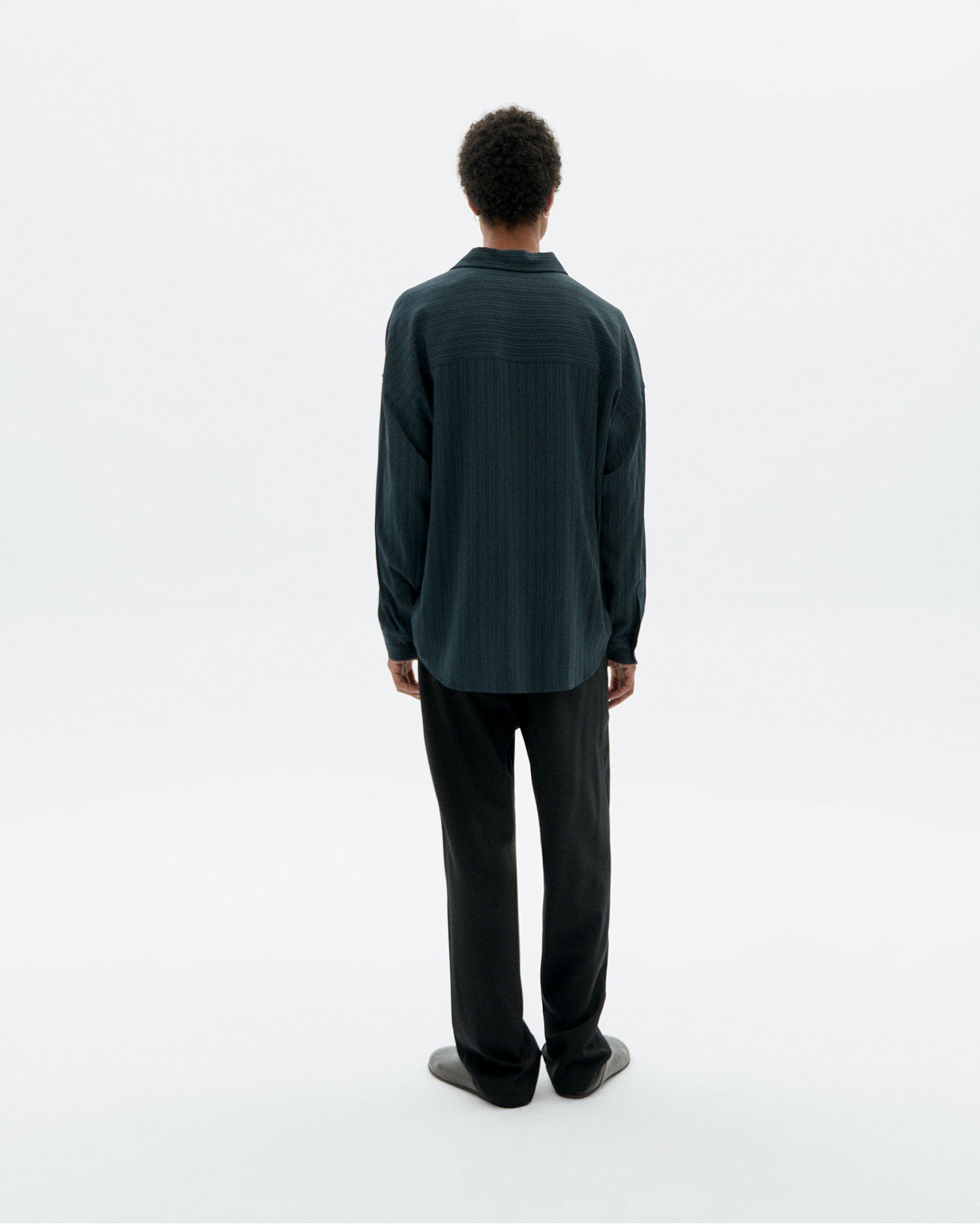 Camisa rayas verde Ecovero Haru sostenible - 5