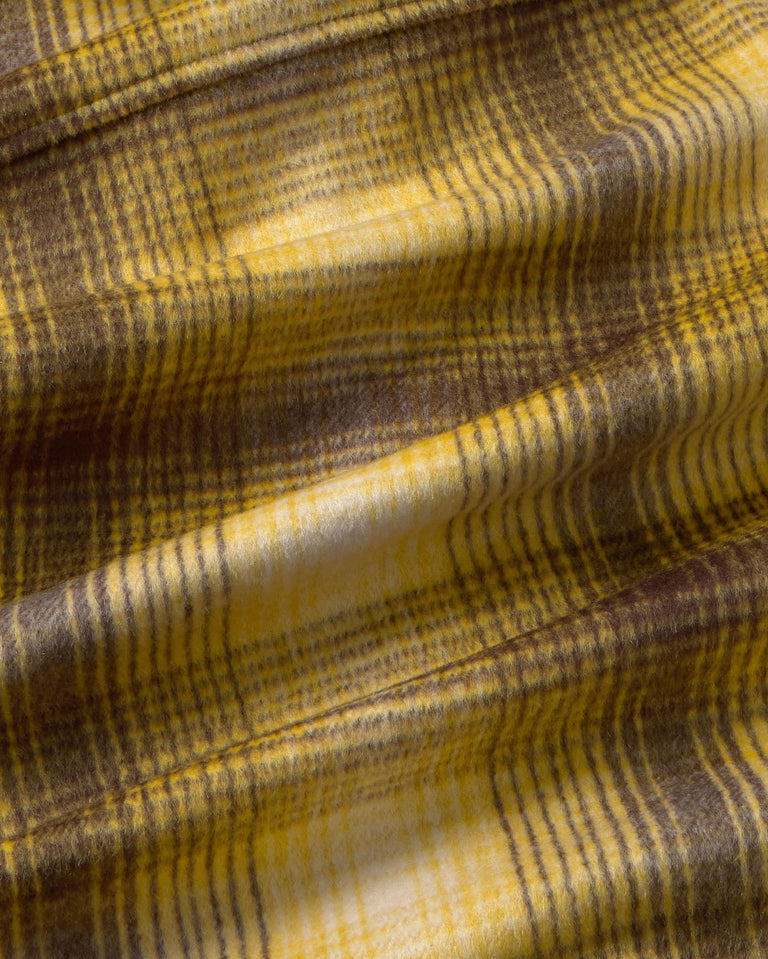 Sobrecamisa lana amarilla cuadros Omar sostenible silueta - 2