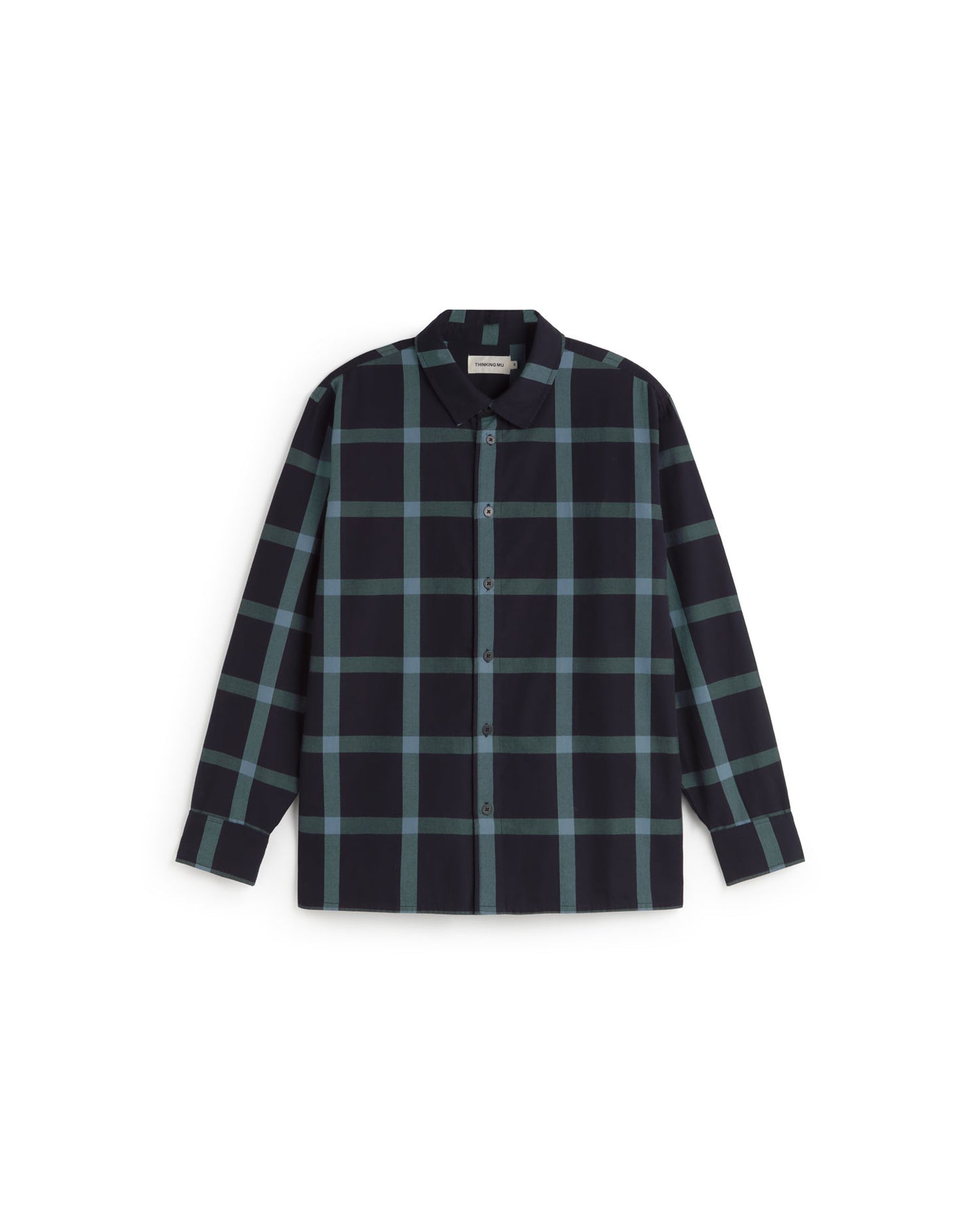 Camisa navy cuadros Jimbo sostenible silueta - 1