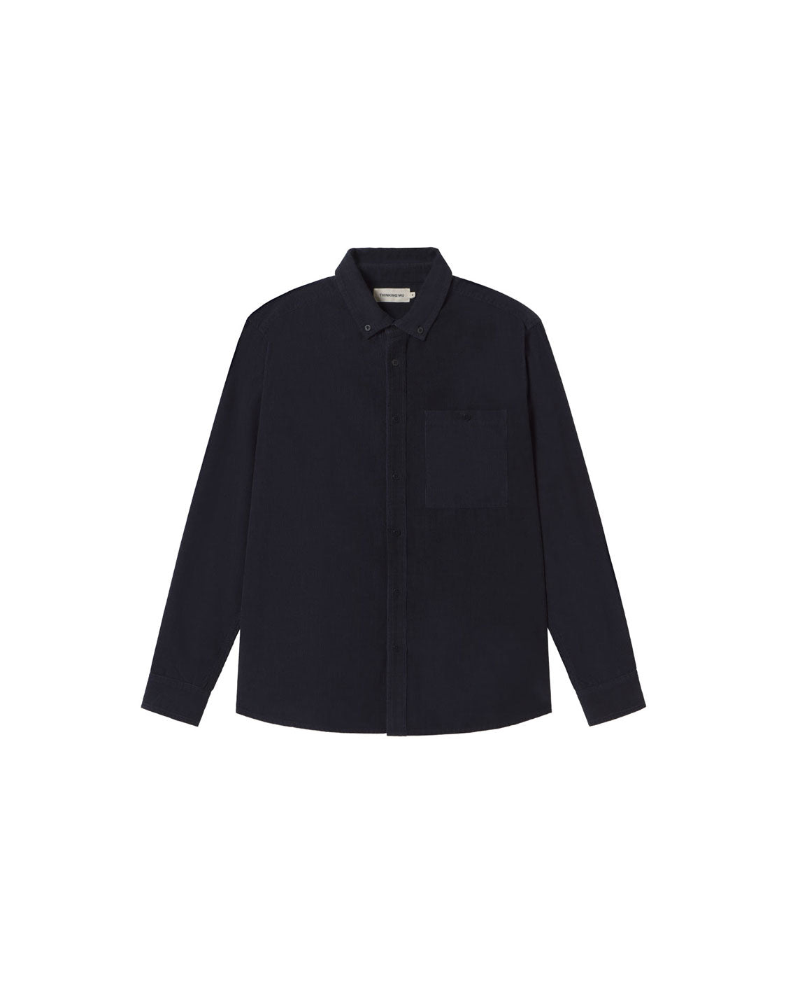 Camisa micro pana azul Anto sostenible silueta - 1