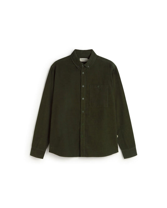 Camisa micro pana verde Anto sostenible silueta - 1