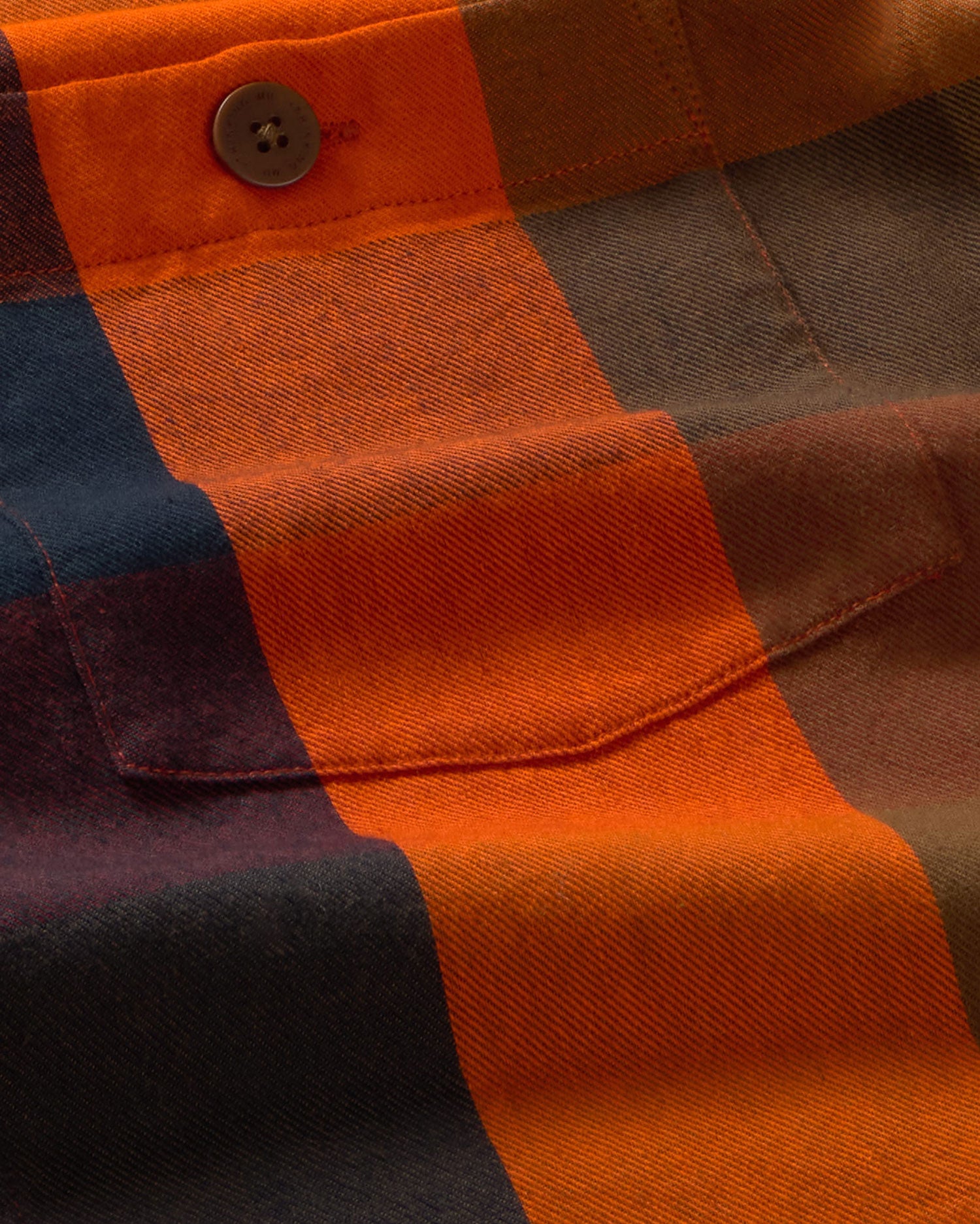 Camisa naranja cuadros Theo sostenible silueta - 2