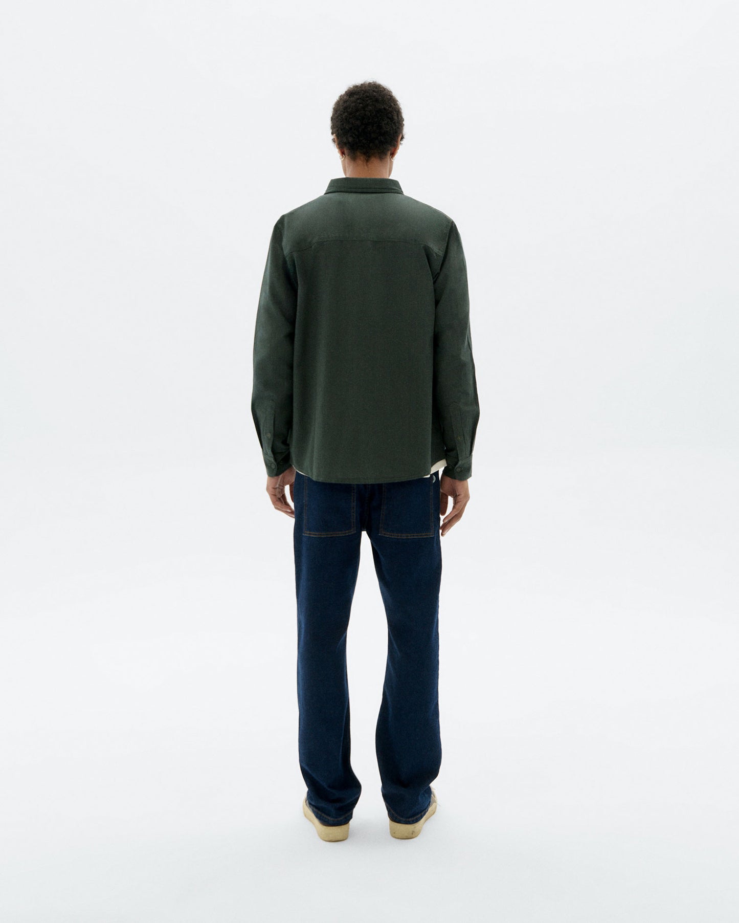 Camisa verde oscuro microchecks Ant sostenible - 4