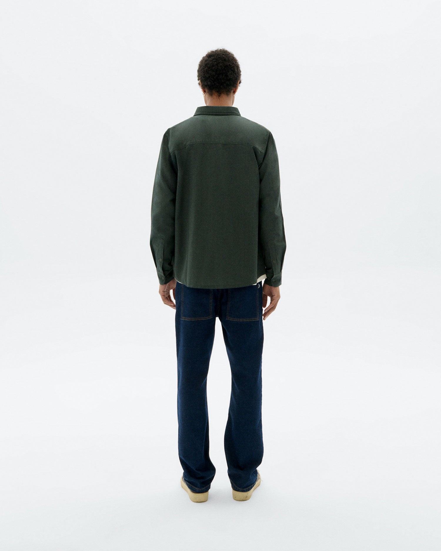 Camisa verde oscuro microchecks Ant sostenible - 4