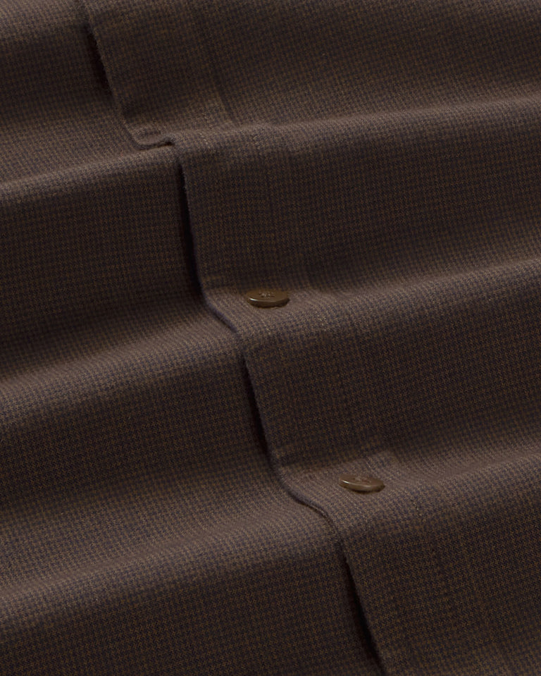 Camisa marrón microchecks Ant sostenible silueta - 2