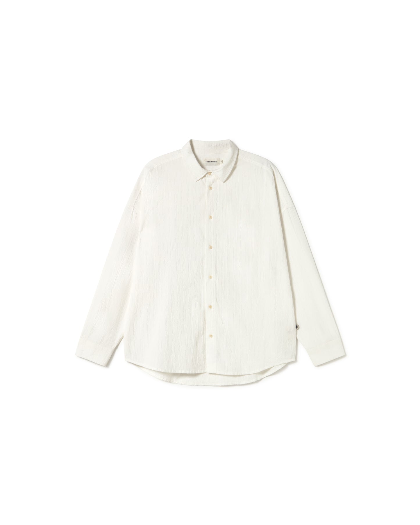 Camisa blanca popcorn Haru sostenible - silueta 1