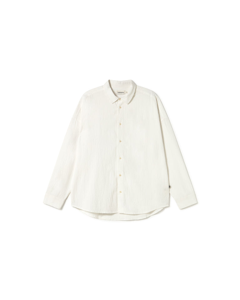 Camisa blanca popcorn Haru sostenible- silueta 1