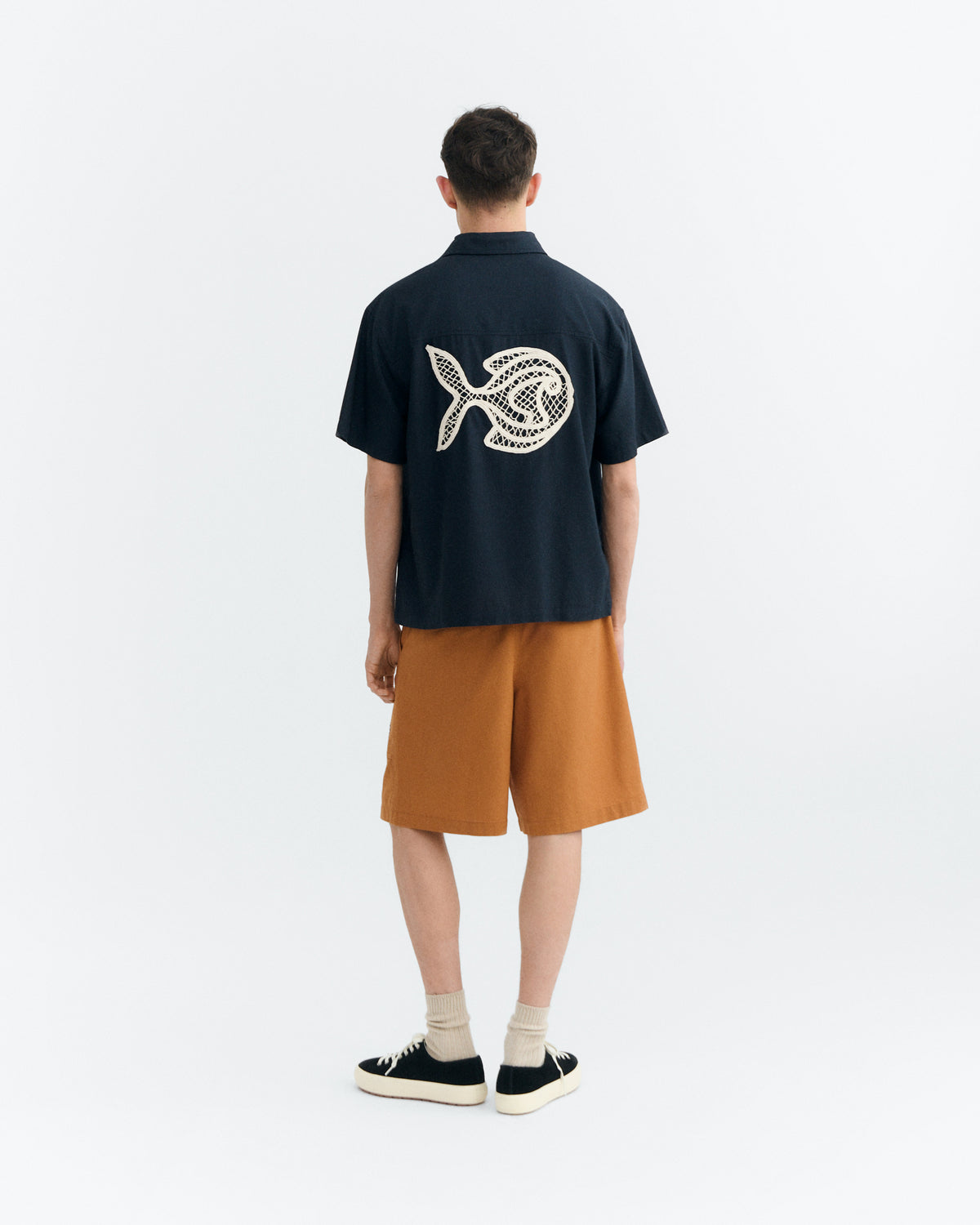 Camisa oversize bordada a mano fish Kurtis sostenible - 5