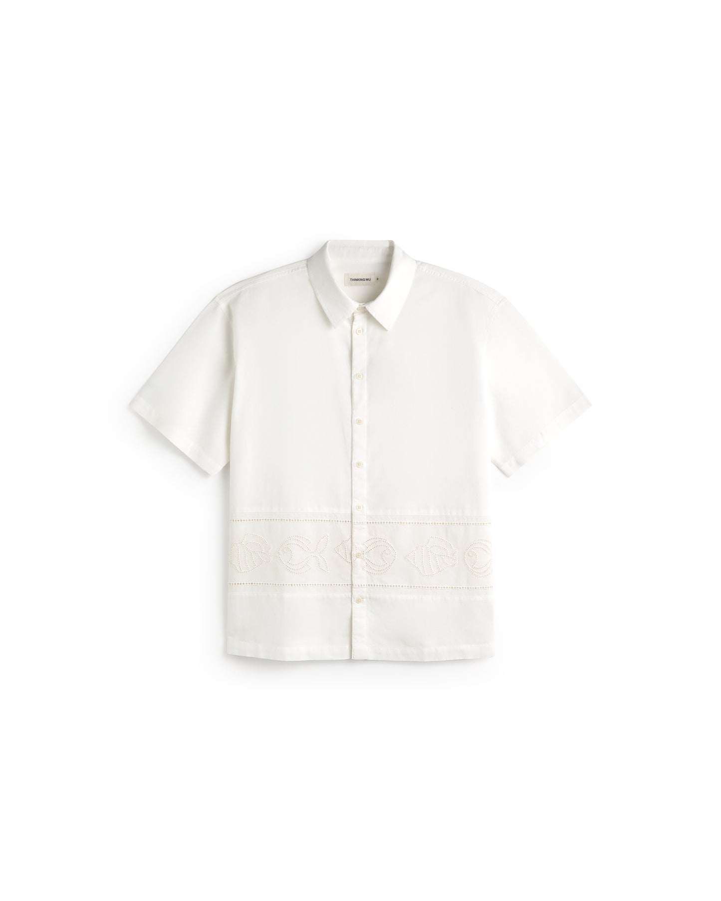 Camisa oversize bordada blanca Kurtis sostenible silueta - 1