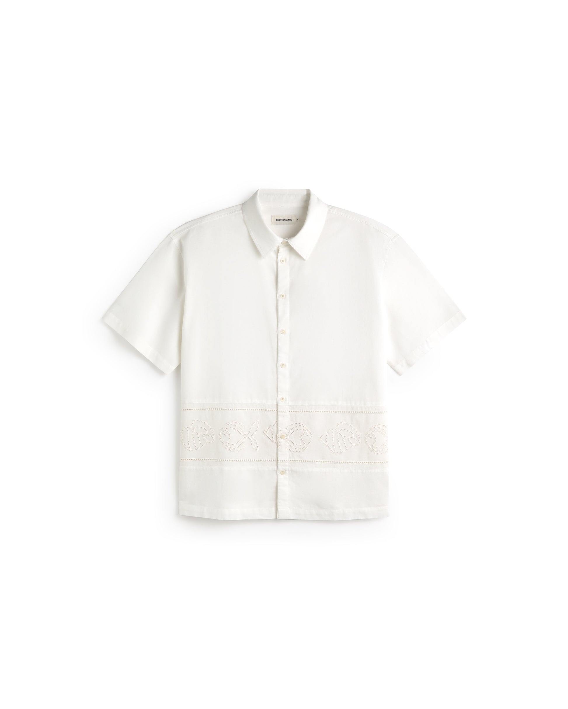 Camisa oversize bordada blanca Kurtis sostenible silueta - 1