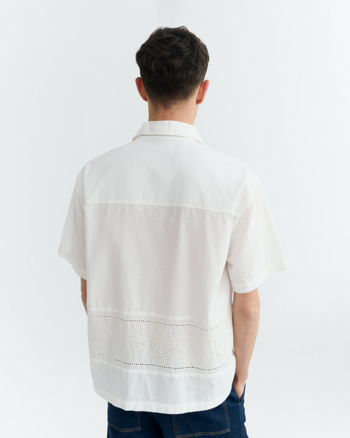 Camisa oversize bordada blanca Kurtis sostenible - 3