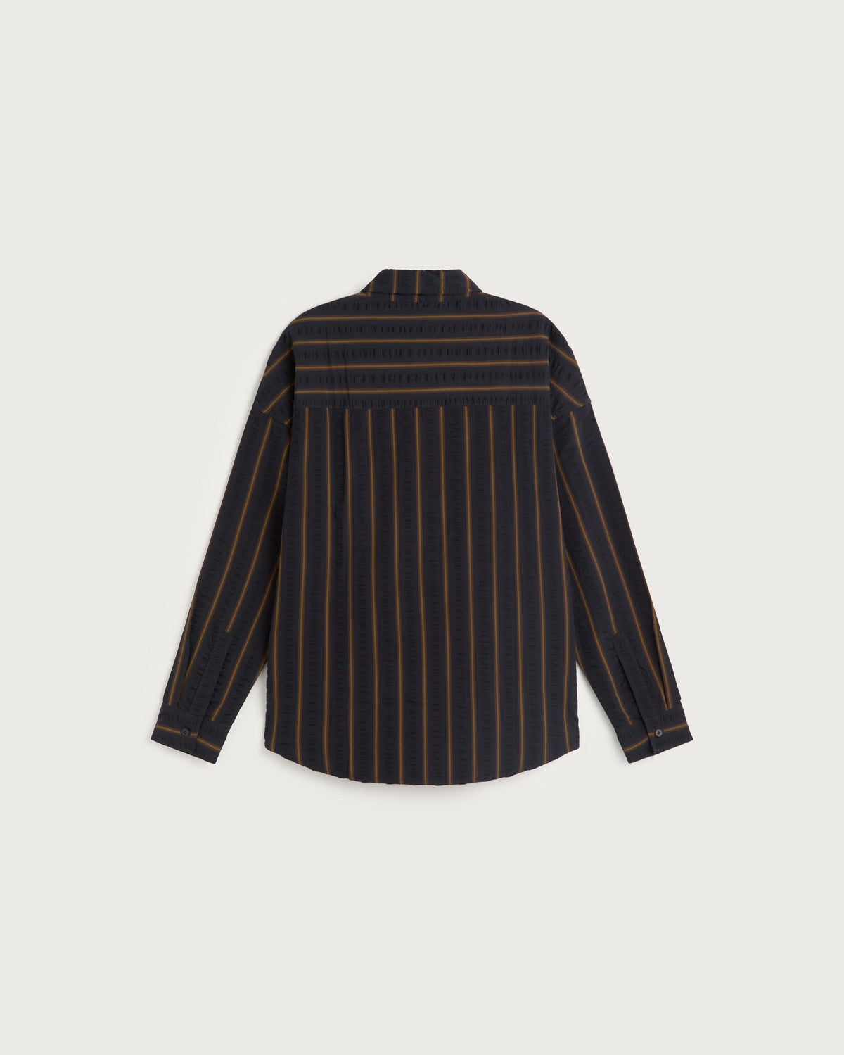 Camisa oversize seersucker rayas Haru sostenible silueta - 3