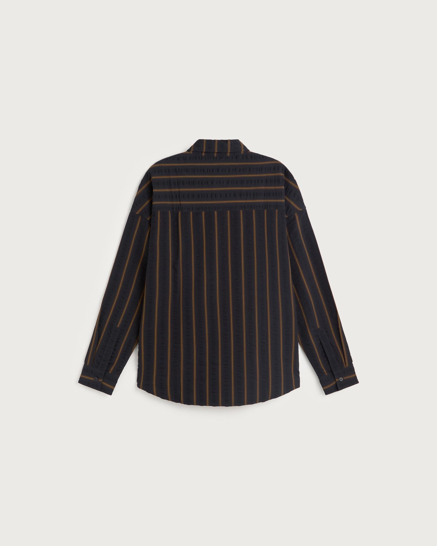 Camisa oversize seersucker rayas Haru sostenible silueta - 3