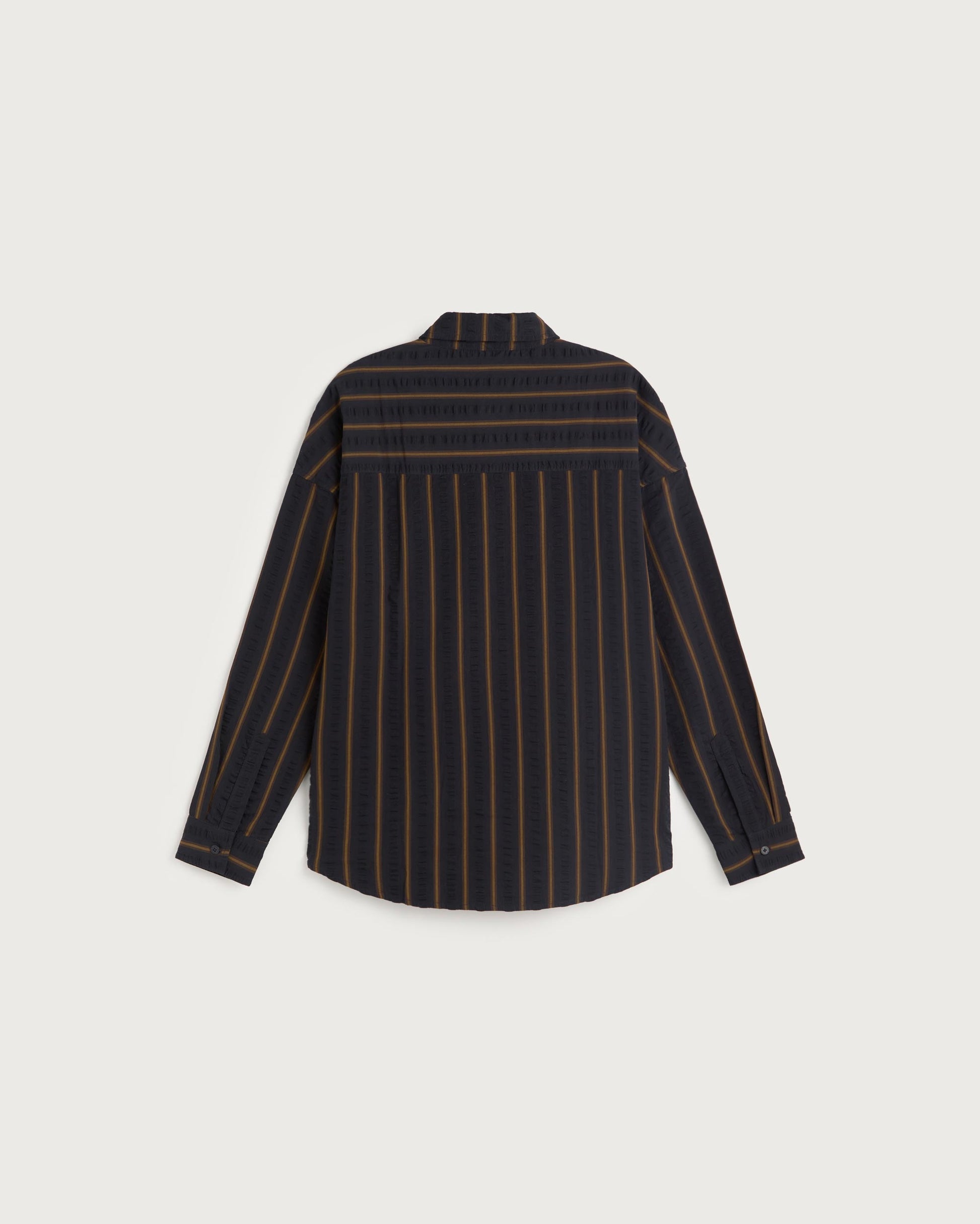 Camisa oversize seersucker rayas Haru sostenible silueta - 3