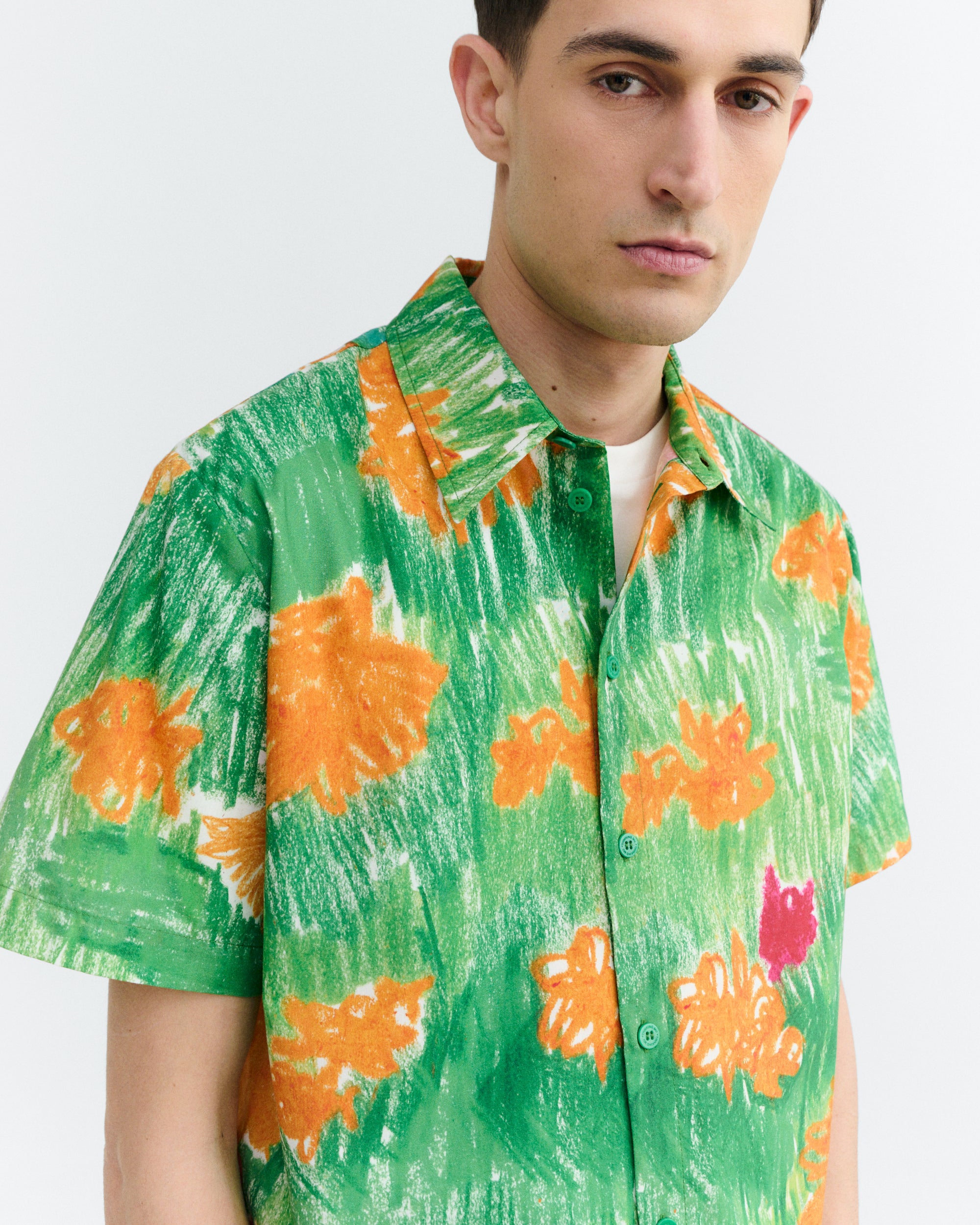Crayon Paddy Flower Shirt | Thinking Mu