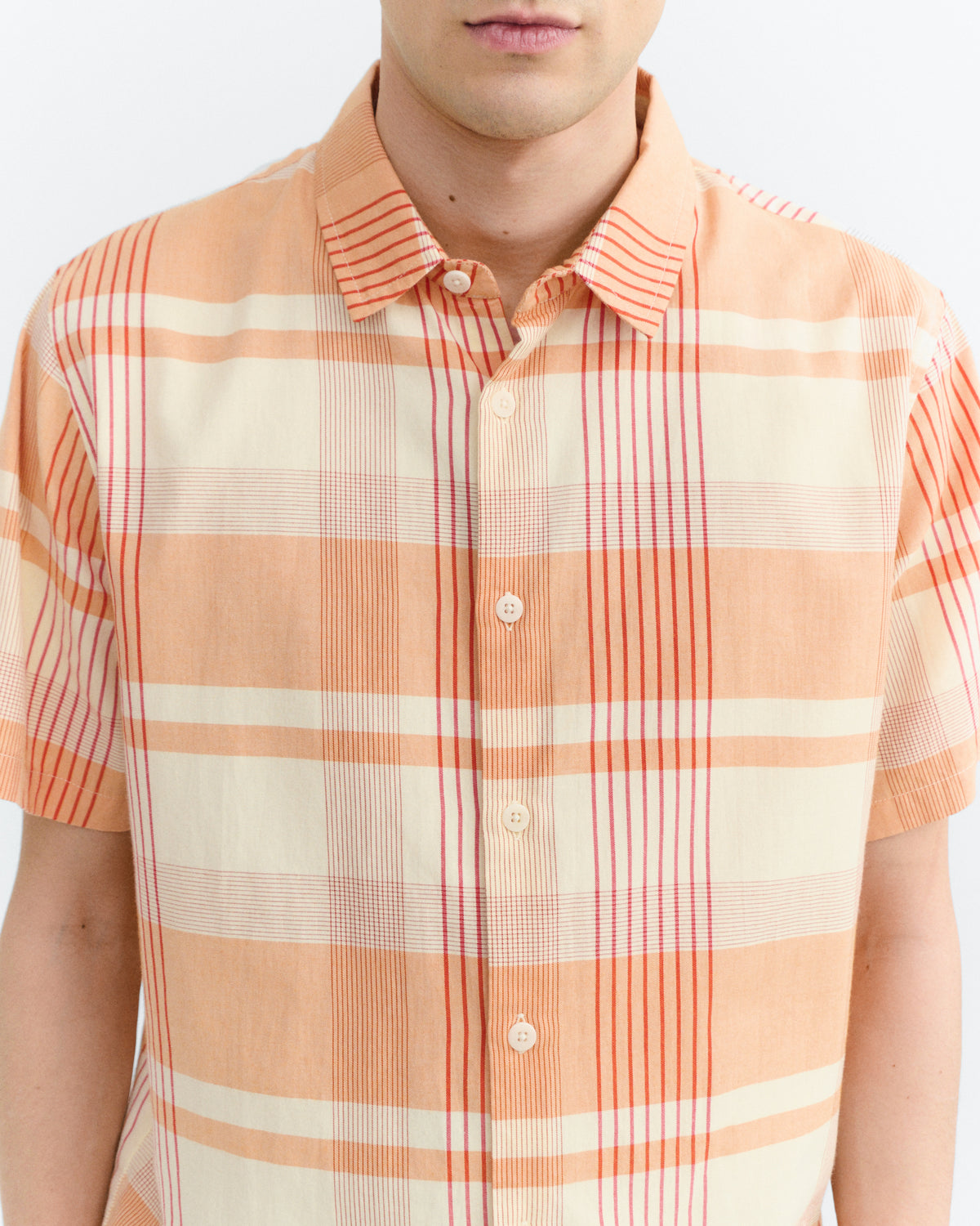Camisa cuadros naranja Tom sostenible - 3