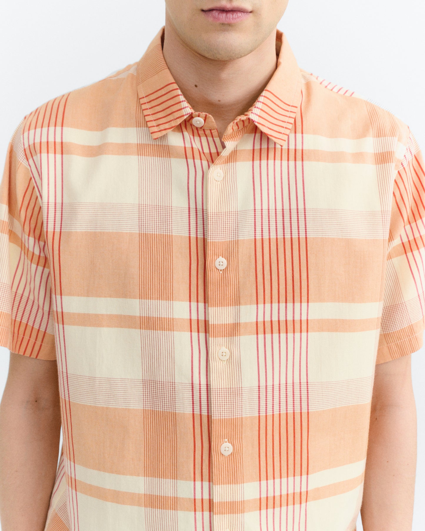 Camisa cuadros naranja Tom sostenible - 3