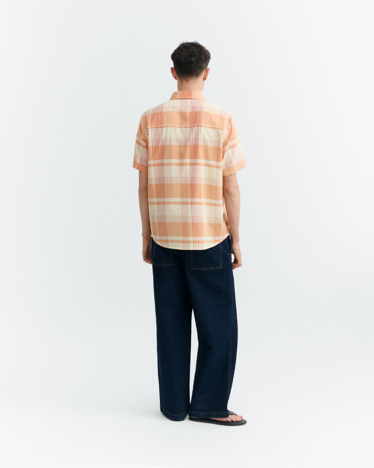 Camisa cuadros naranja Tom sostenible - 4