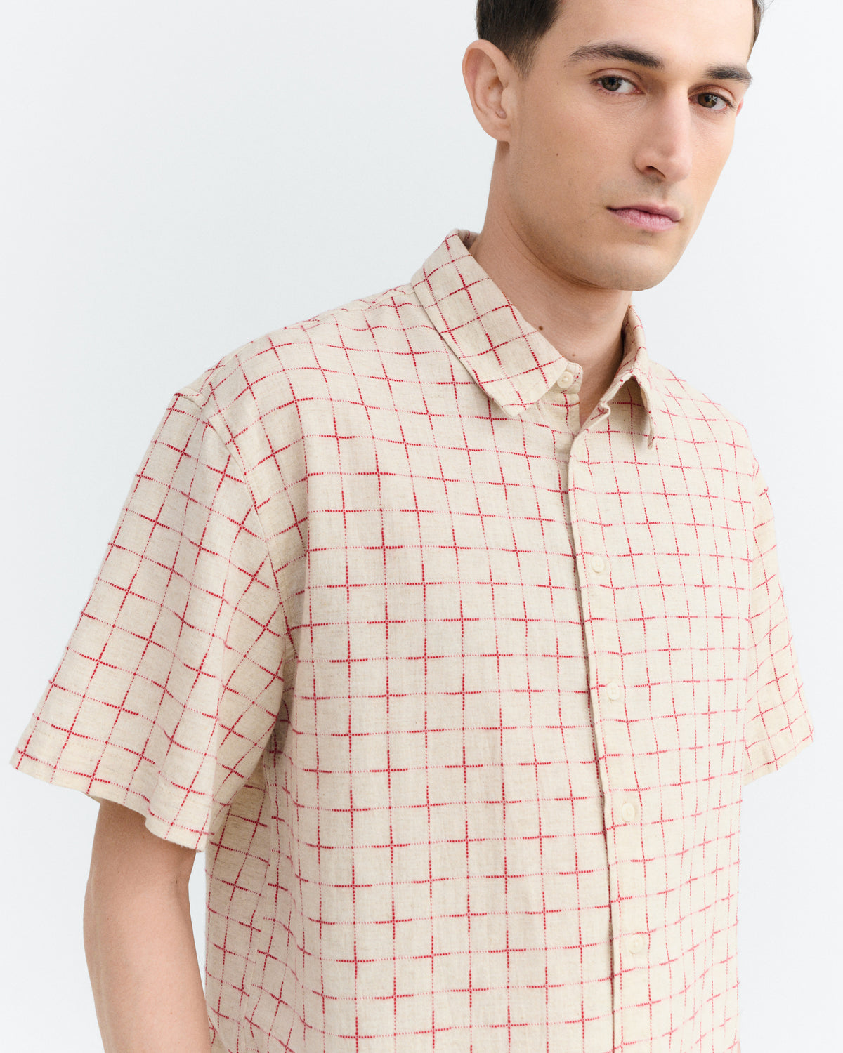 Camisa oversize cuadros lattice Kurtis sostenible - 3