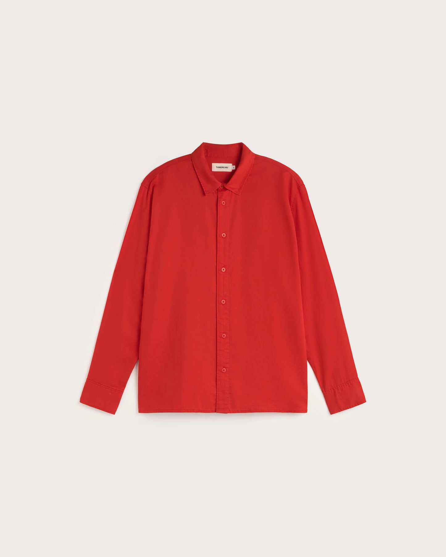 Camisa roja hemp Jimbo sostenible silueta - 1