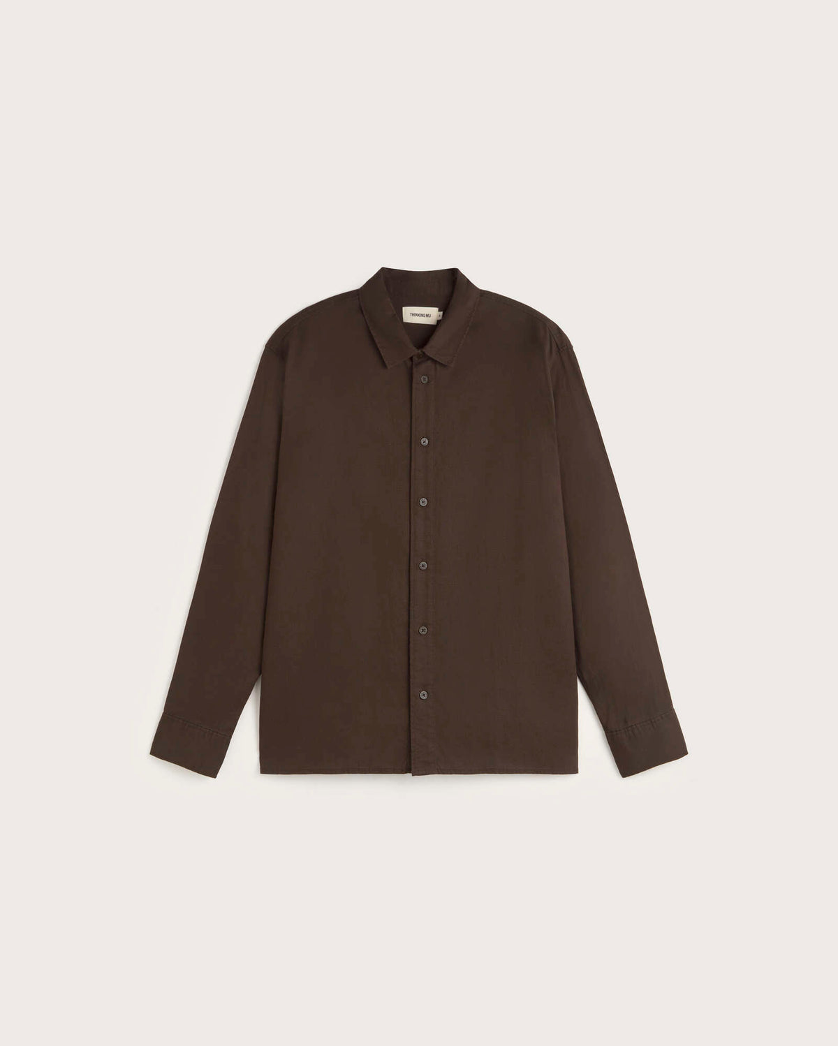 Camisa marrón hemp Jimbo sostenible silueta - 1
