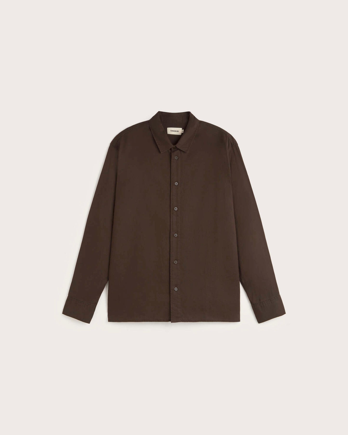 Camisa marrón hemp Jimbo sostenible silueta - 1