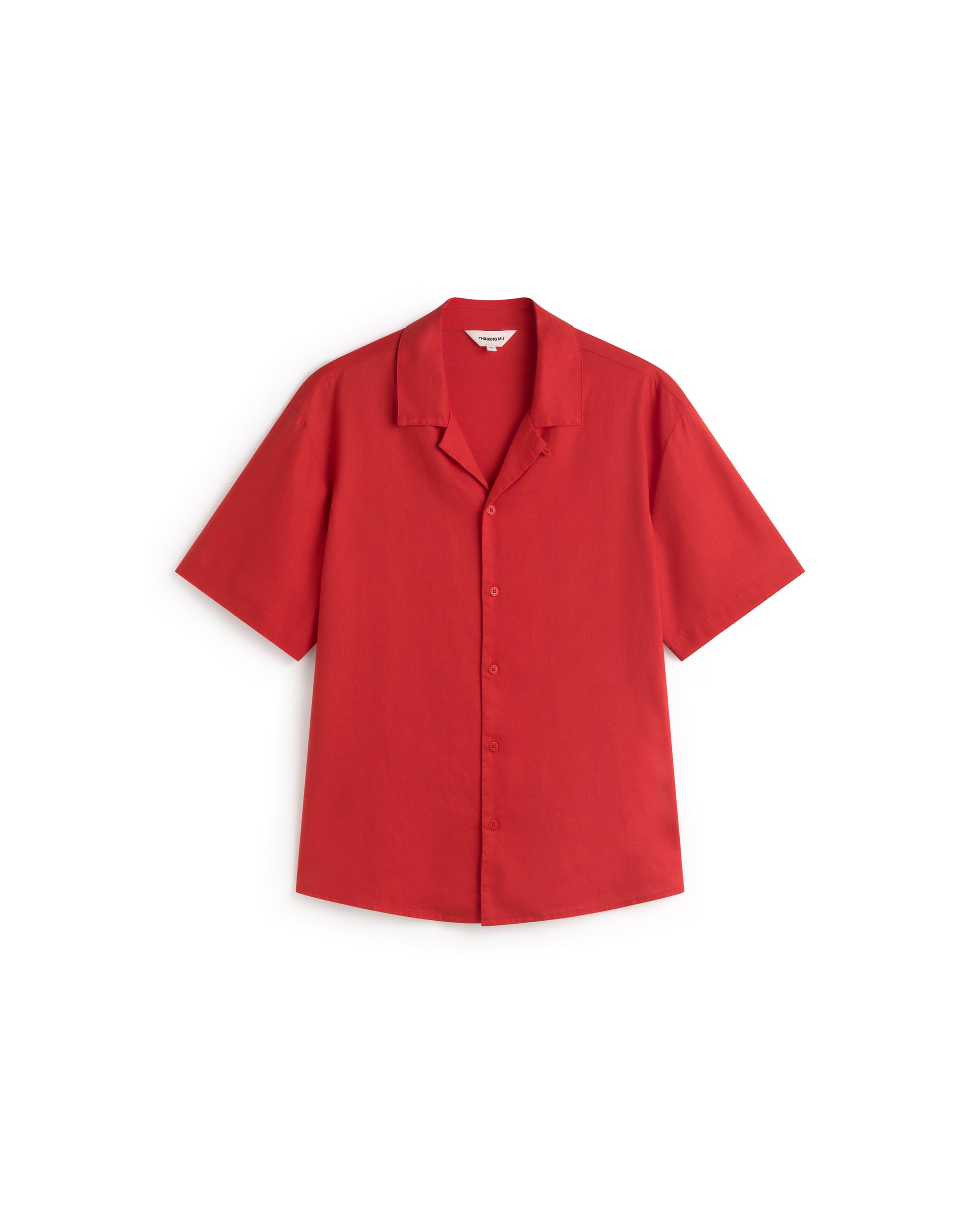 Camisa roja hemp Junior sostenible silueta - 1