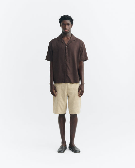 Camisa marrón hemp Junior sostenible - 1