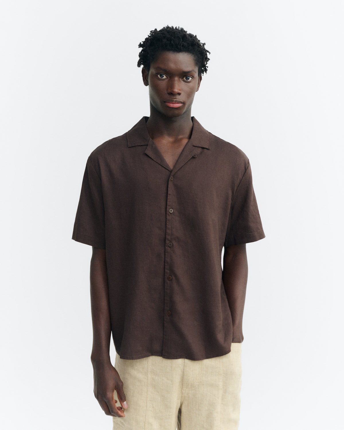 Camisa marrón hemp Junior sostenible - 2