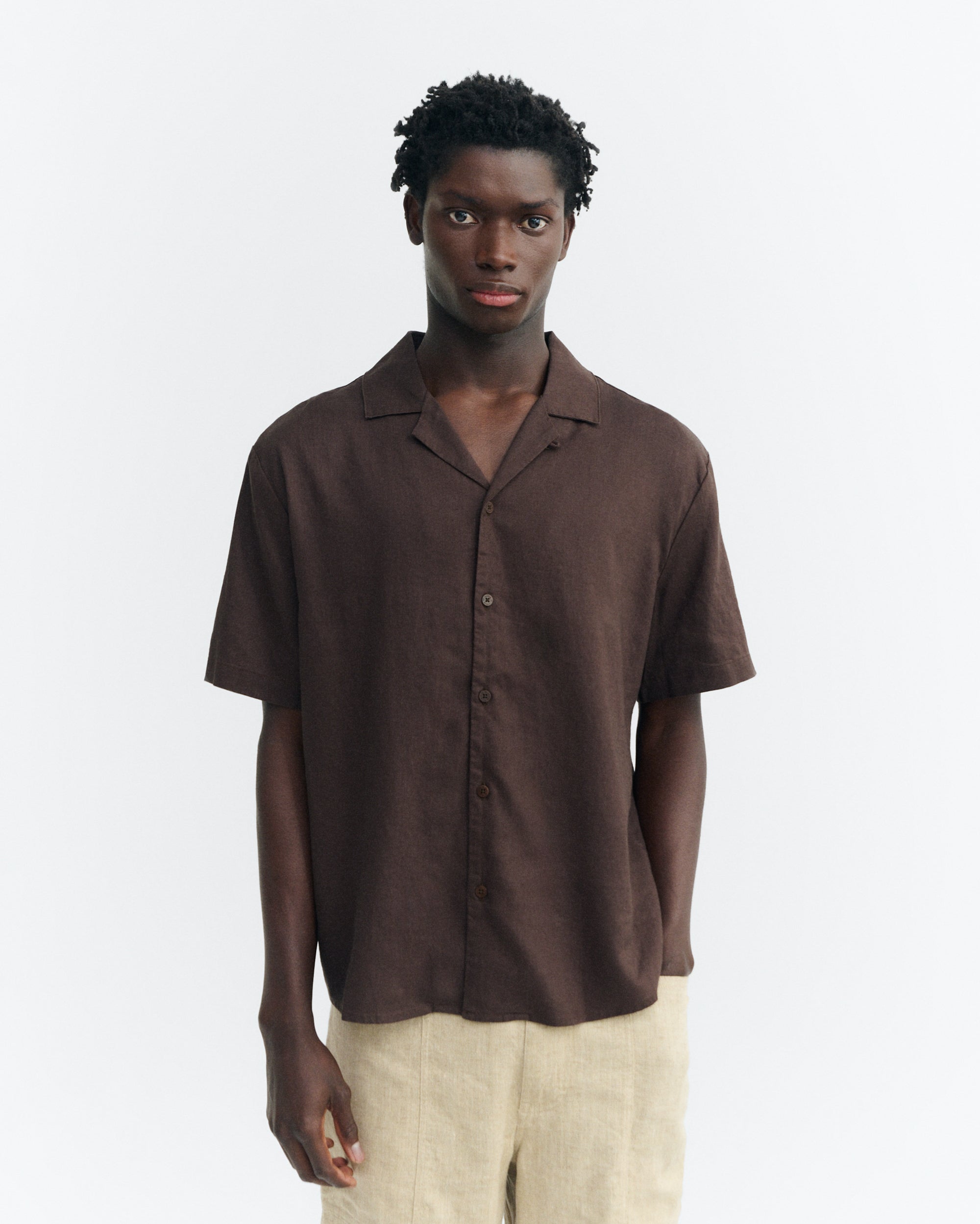 Camisa marrón hemp Junior sostenible - 2