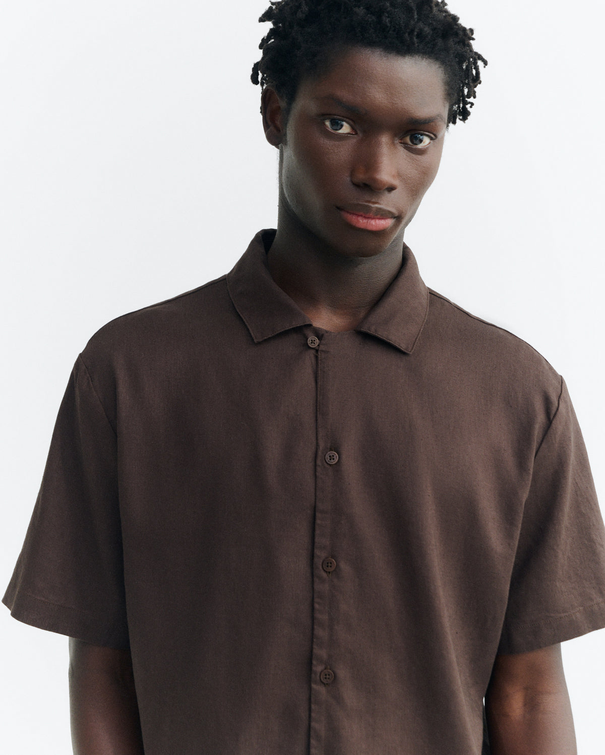 Camisa marrón hemp Junior sostenible - 3