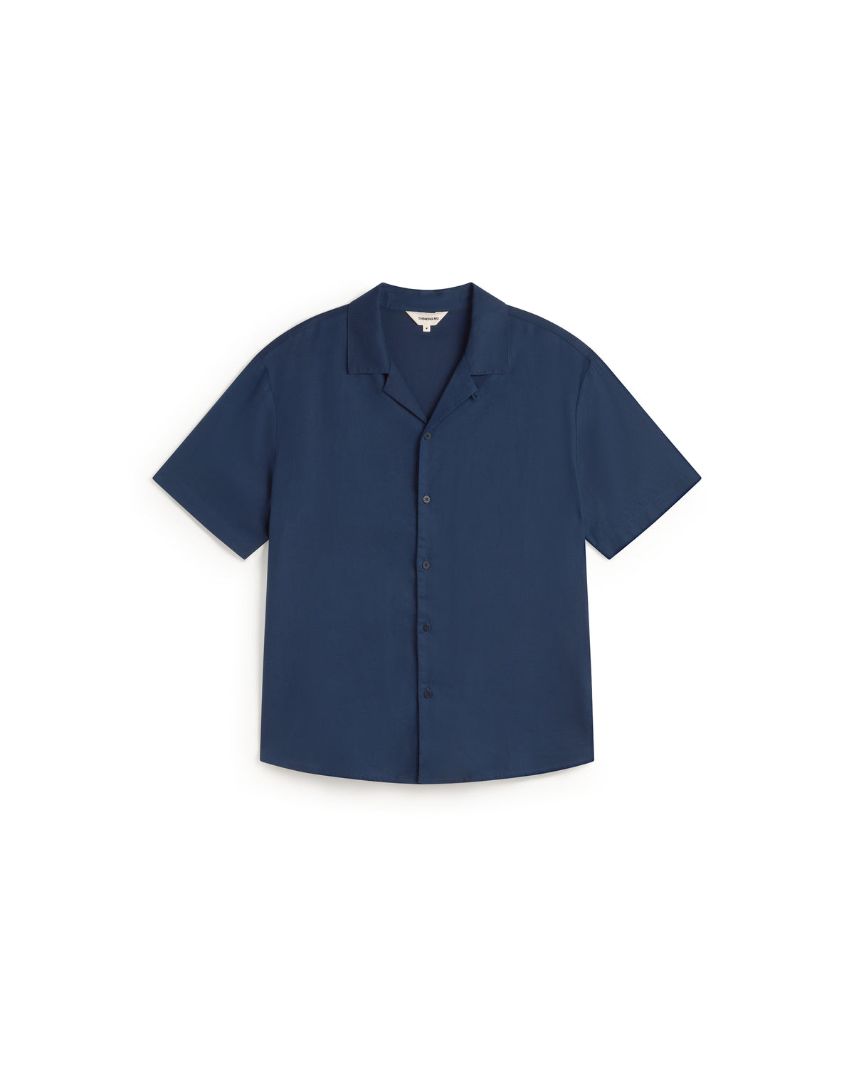 Camisa navy hemp Junior sostenible silueta - 1
