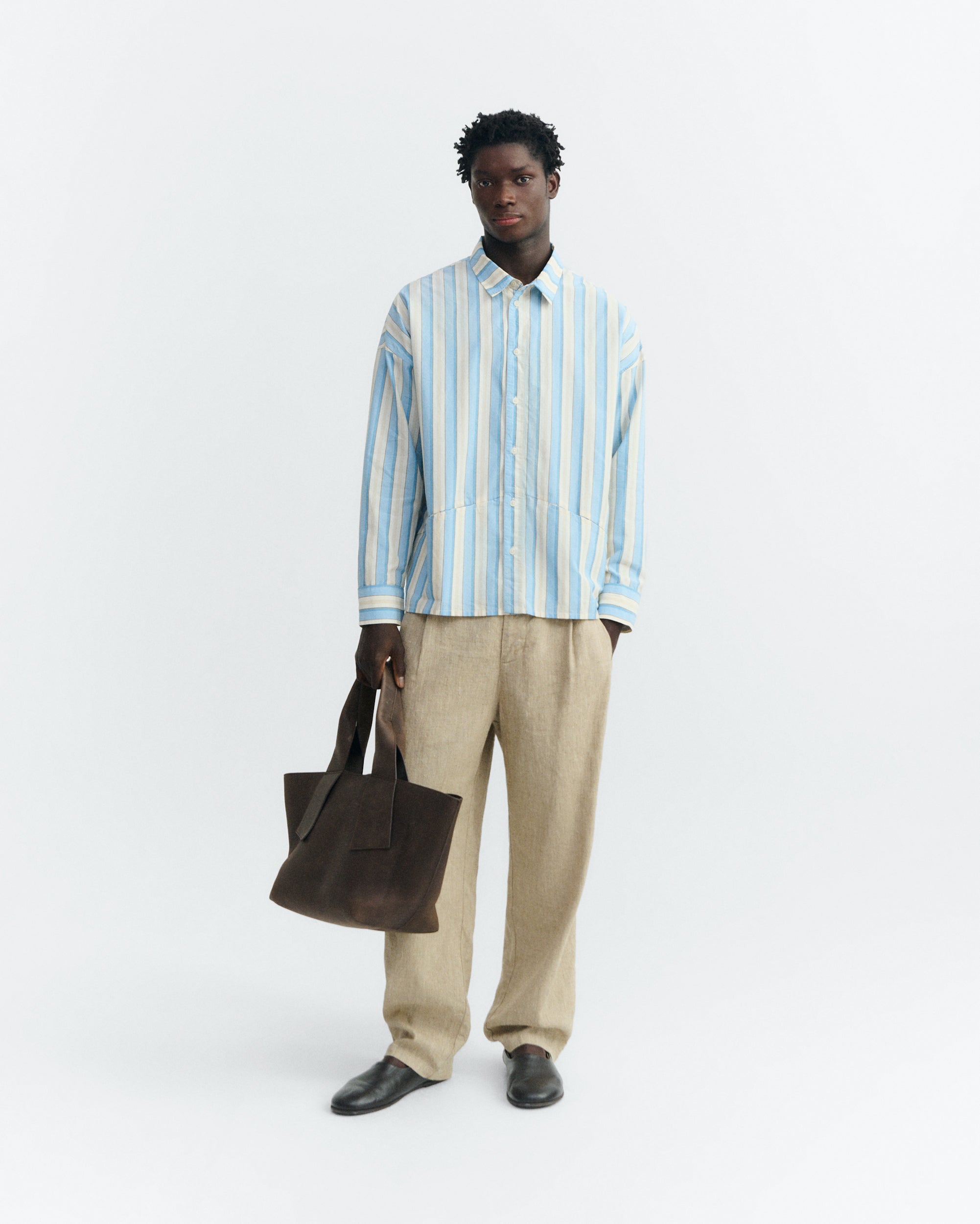 Men's Shirt Popelin Stripes Jim | Thinking Mu