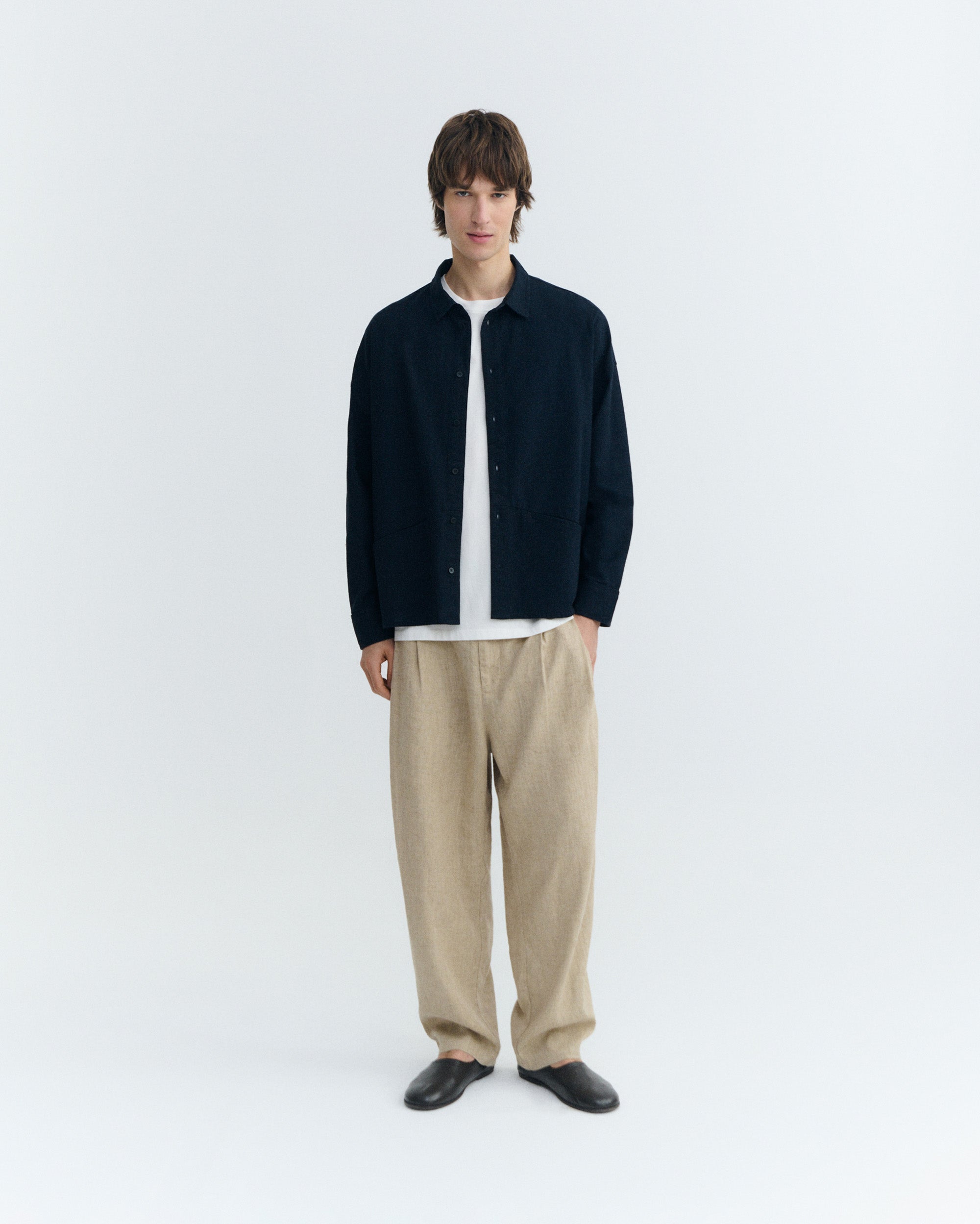 Men's Boxy Navy Callum Jacket | Thinking Mu