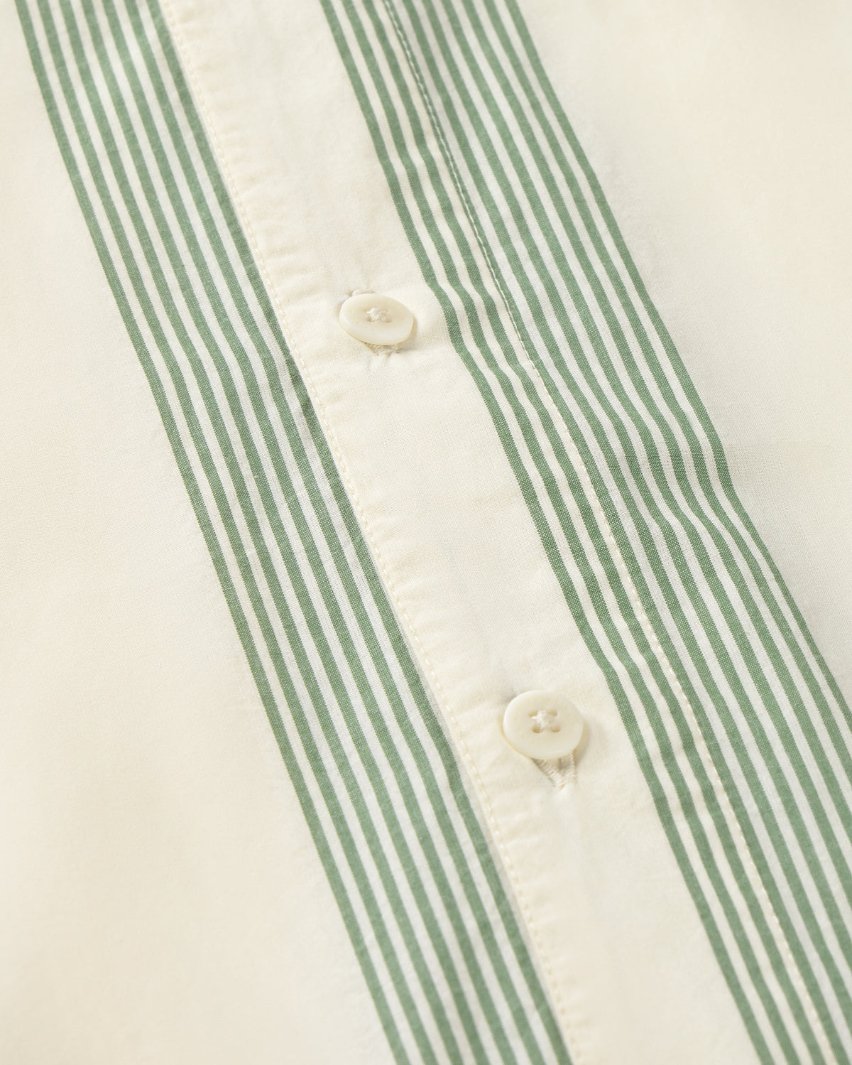Camisa popelin rayas verde Jim sostenible silueta - 2