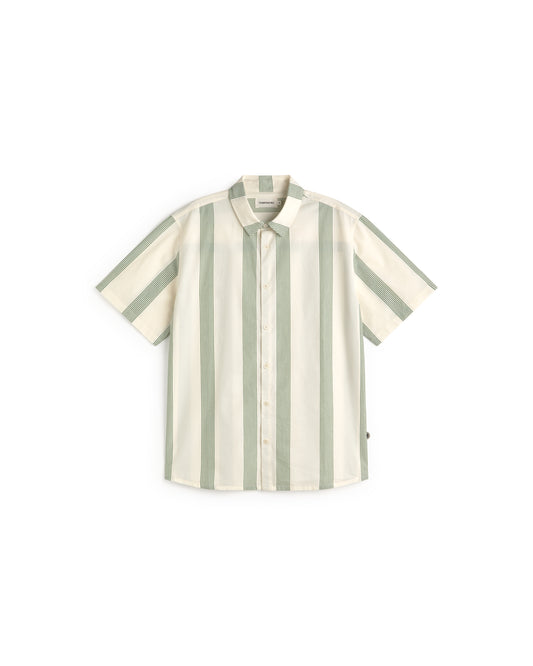 Camisa popelin rayas verde Tom sostenible silueta - 1