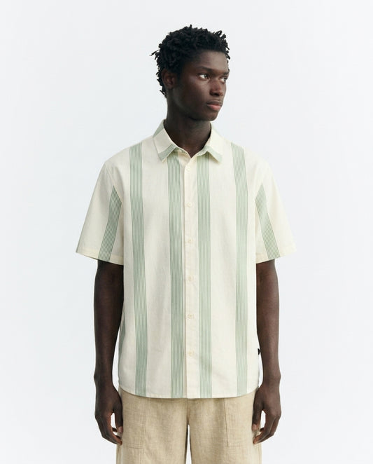 Camisa popelin rayas verde Tom sostenible - 2