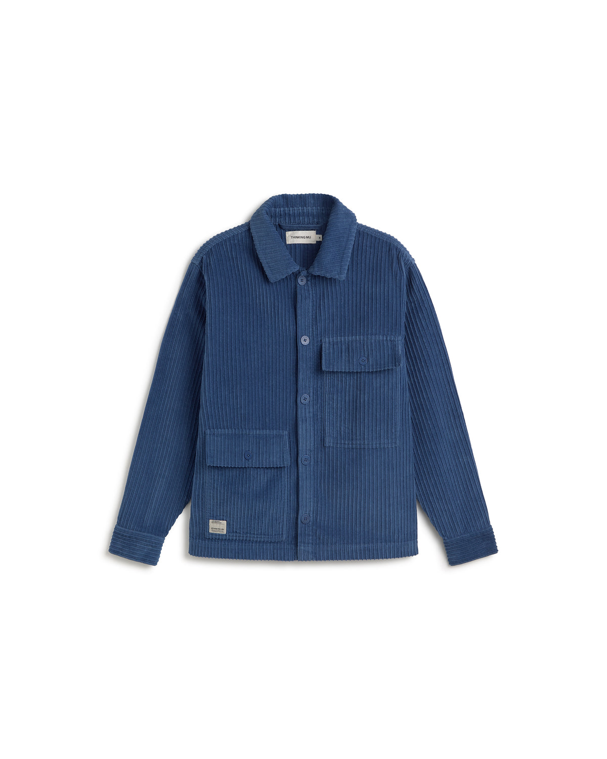 Chaqueta pana azul Gabin sostenible silueta - 1