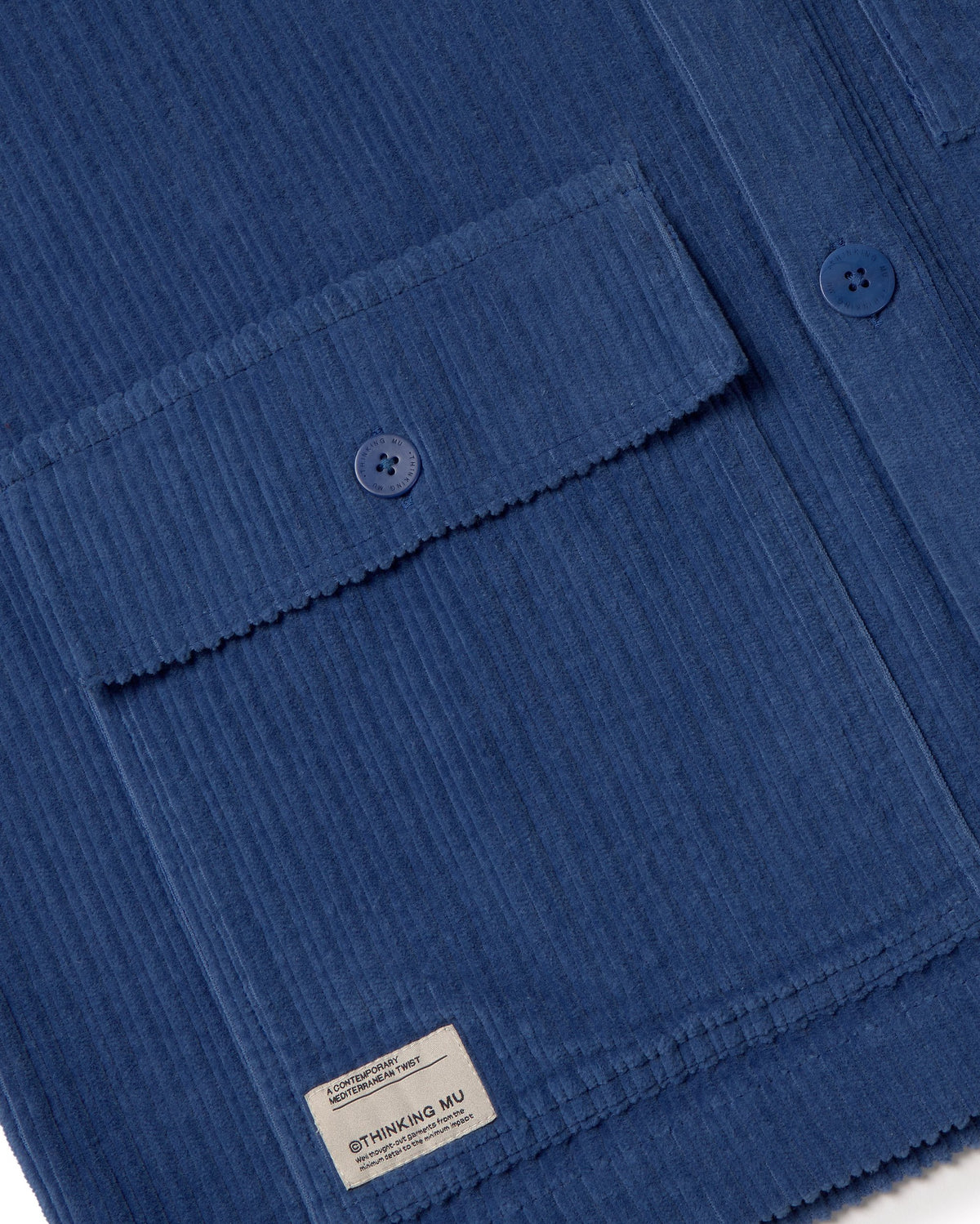 Chaqueta pana azul Gabin sostenible silueta - 2