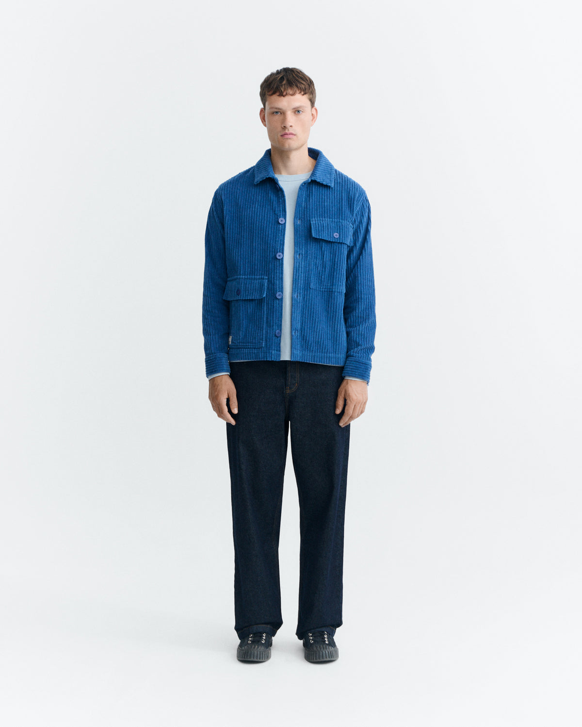 Chaqueta pana azul Gabin sostenible - 1