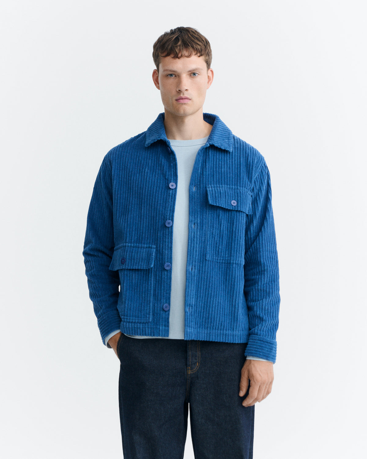 Chaqueta pana azul Gabin sostenible - 2