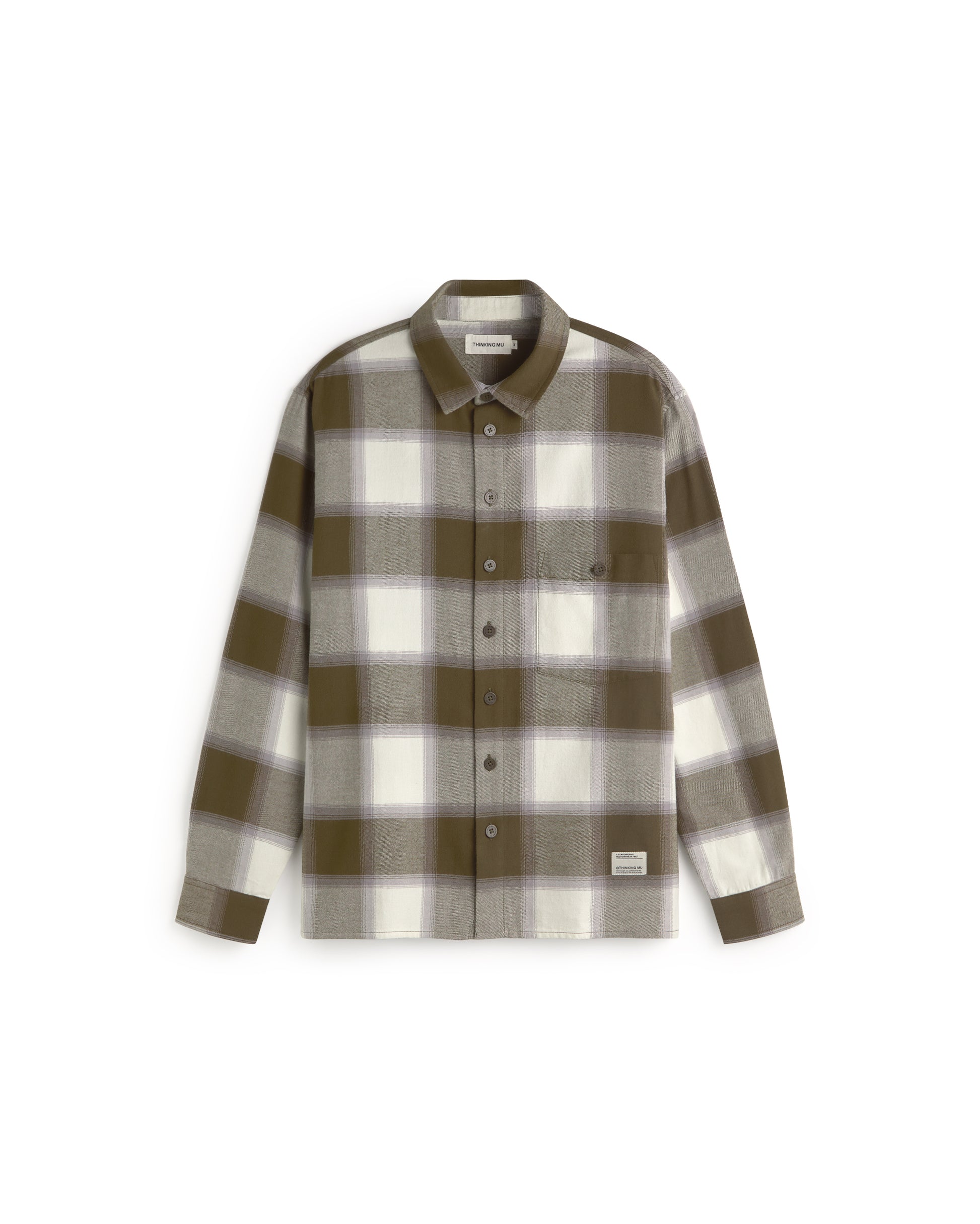 Sobrecamisa cuadros verde ashe Theo sostenible silueta - 1