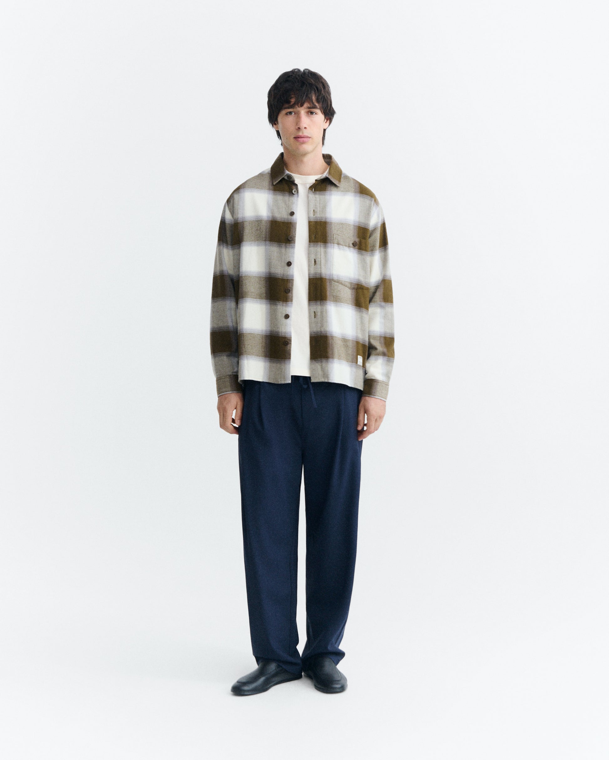 Sobrecamisa cuadros verde ashe Theo sostenible - 1