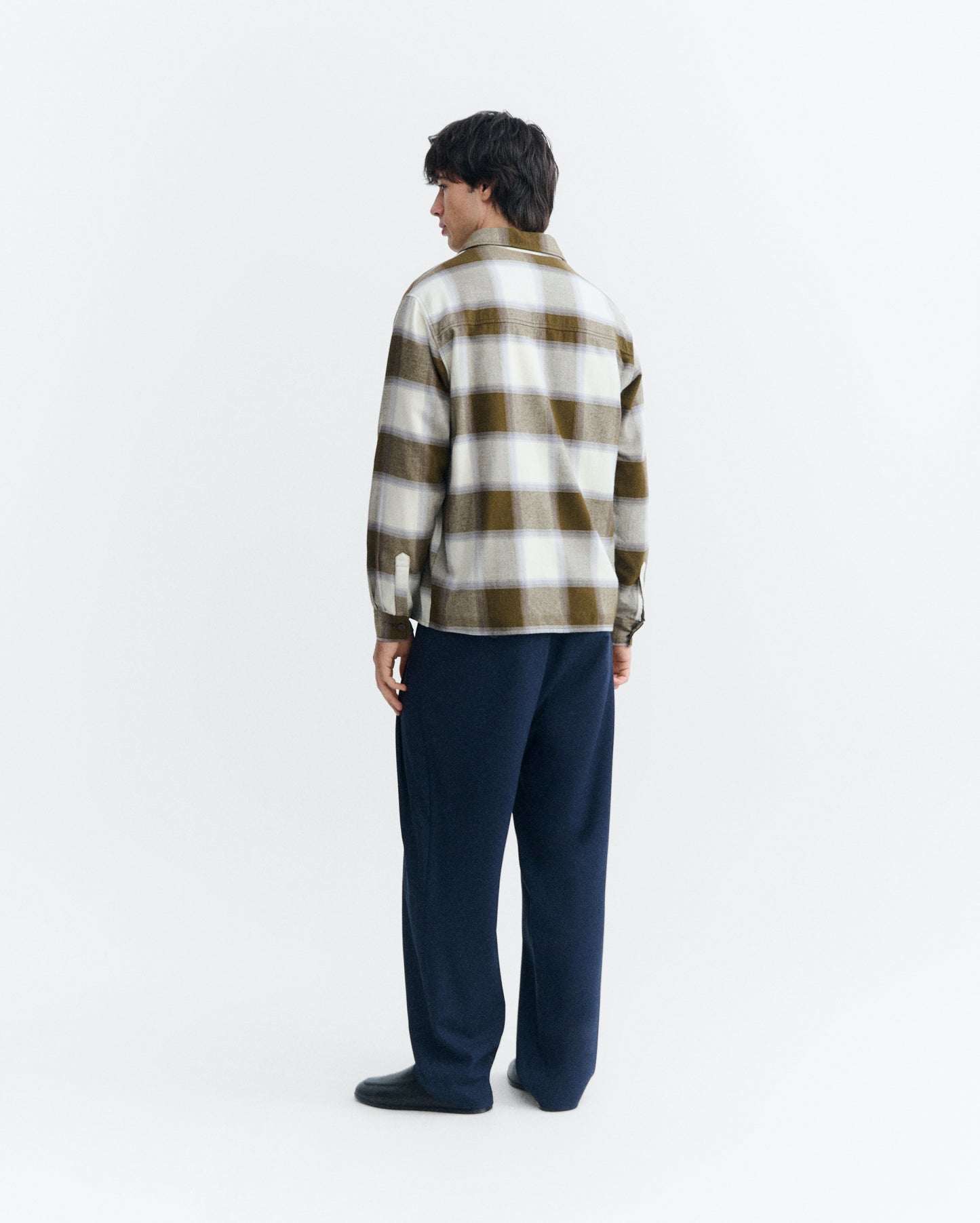 Sobrecamisa cuadros verde ashe Theo sostenible - 4