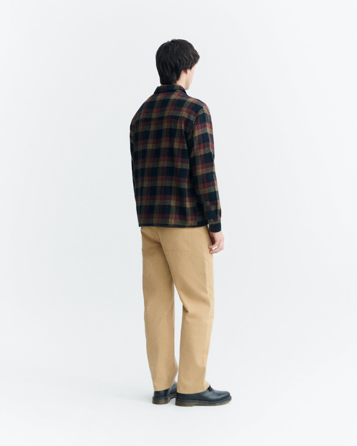 Sobrecamisa cuadros negra albion Theo sostenible - 4