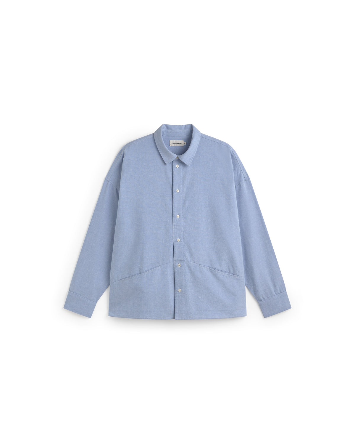 Camisa azul claro Jim sostenible silueta - 1