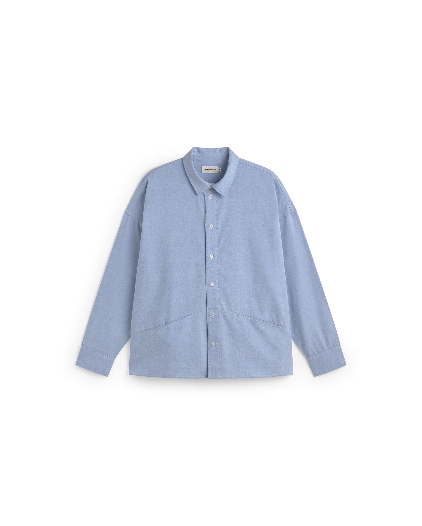 Camisa azul claro Jim sostenible silueta - 1