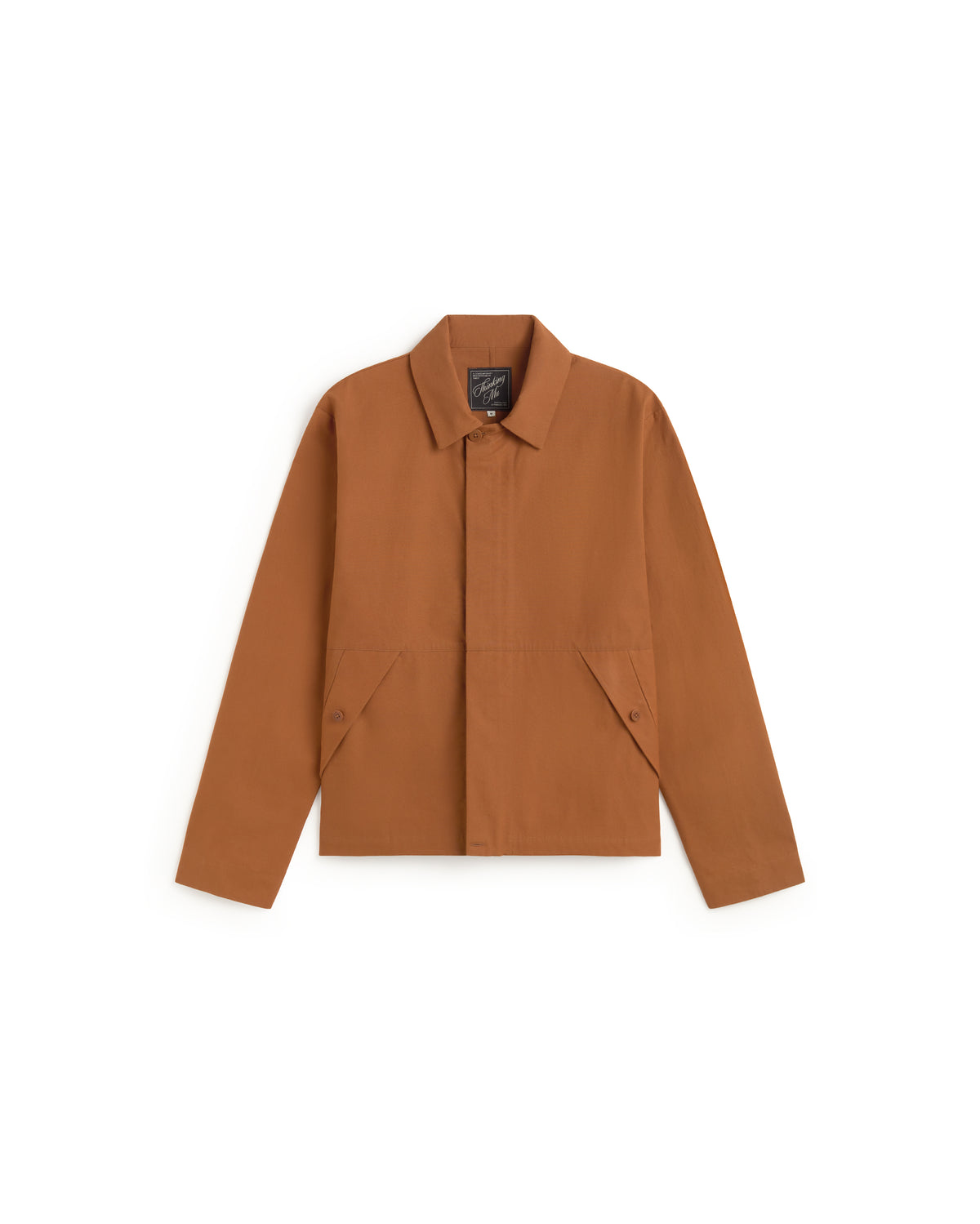 Chaqueta tinte natural marrón Daniel sostenible silueta - 1