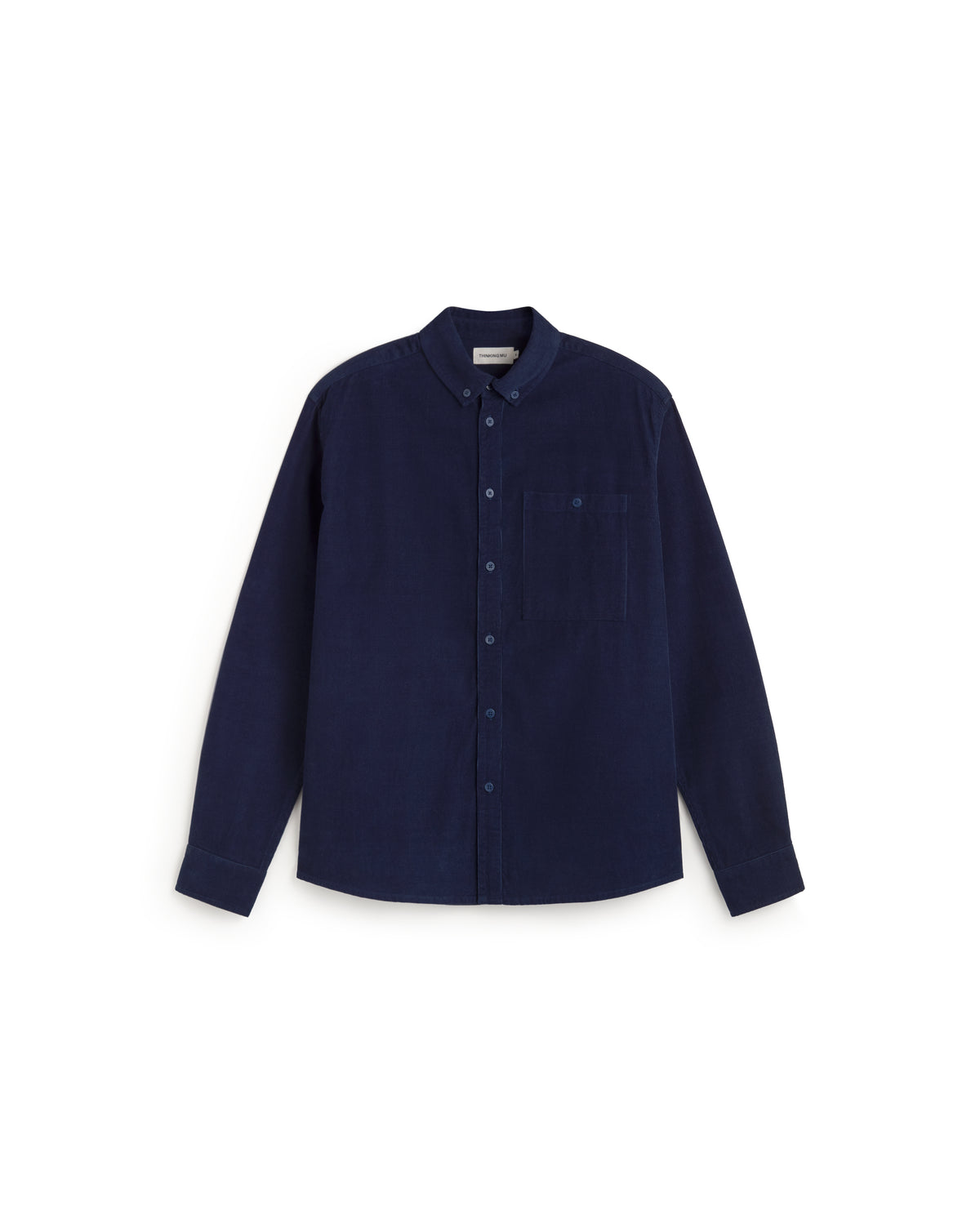 Camisa micro pana azul Anto sostenible silueta - 1