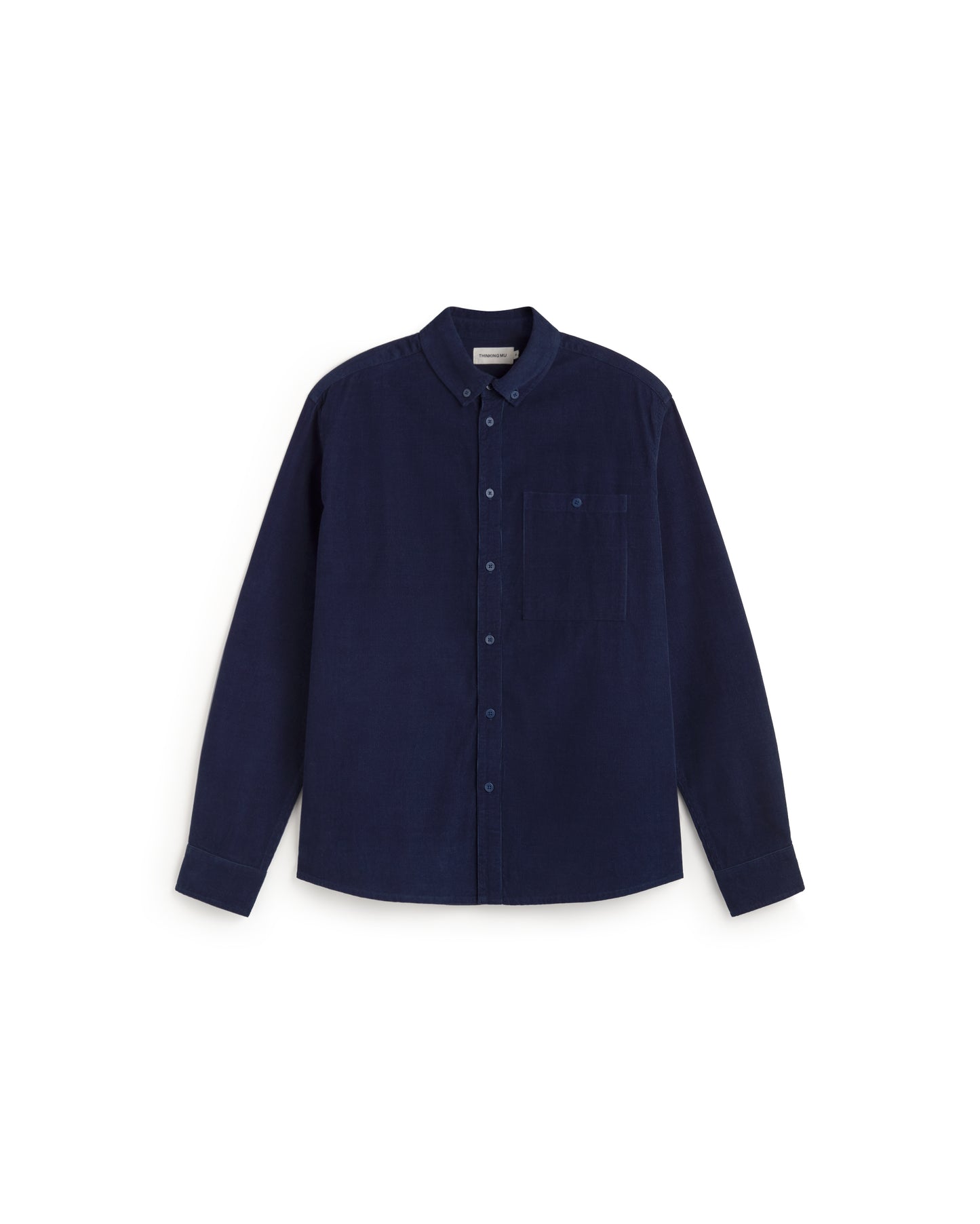 Camisa micro pana azul Anto sostenible silueta - 1